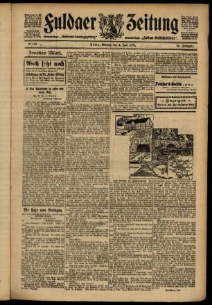 Zweite Ausgabe vom Montag, den 02. Juli 1906.