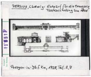 Ludwig Persius: Entwurf für die Orangerie