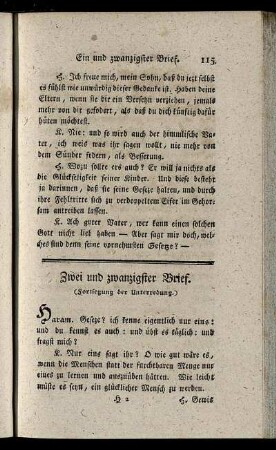Zwei und zwanzigster Brief.