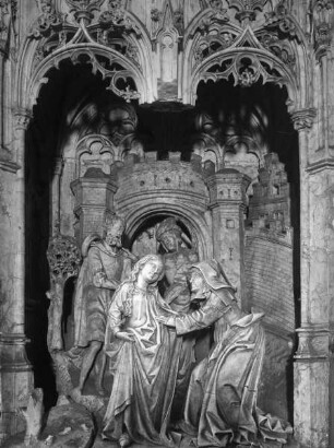 Altar der Margarete von Österreich, Heimsuchungsrelief