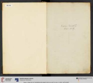 Eingangs-Journal I 1830 – 1879.