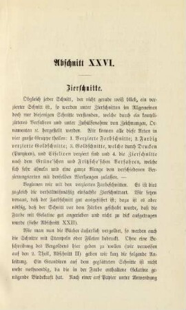 Abschnitt XXVI. Zierschnitte