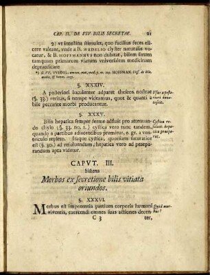 Caput III. Sistens Morbos ex secretione bilis vitiata oriundos.
