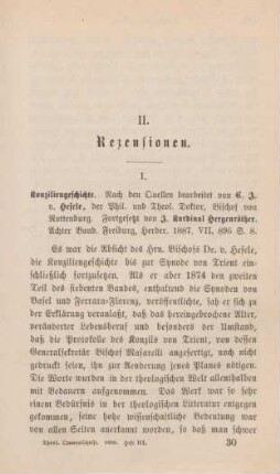 465-470 [Rezension] Hefele, Karl Joseph, Konziliengeschichte