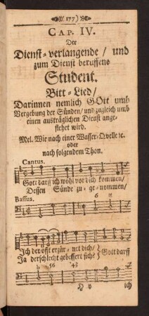 Cap. IV. Der Dienst-verlangende/ und zum Dienst-beruffene Student.