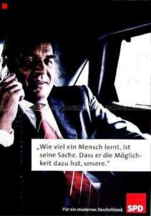 Plakat der SPD zur Bundestagswahl 2002