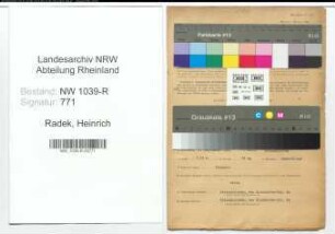 Entnazifizierung Heinrich Radek , geb. 02.09.1900 (Angestellter)