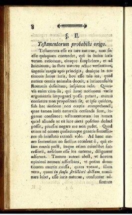 §. II. Testamentorum probabilis origo.