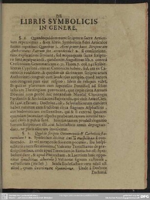 De Libris Symbolicis In Genere