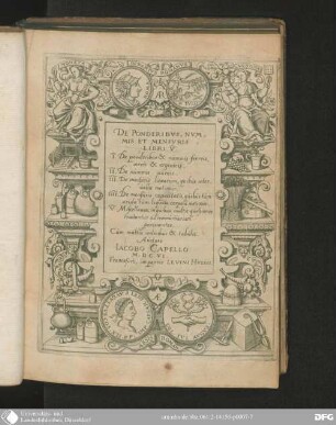 De Ponderibus, Nummis et Mensuris : Libri 5