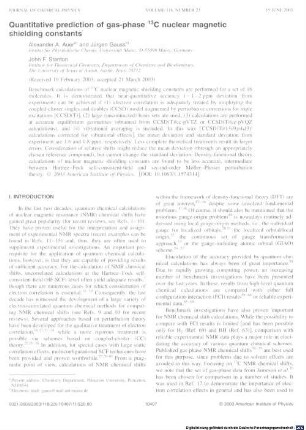 Quantitative prediction of gas-phase 13C nuclear magnetic shielding constants