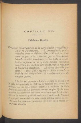 Capítulo XIV. - Palabras finales