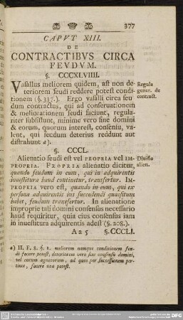 Caput XIII. De Contractibus Circa Feudum