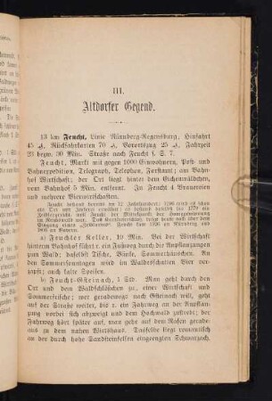 III. Altdorfer Gegend.