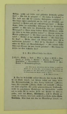 § 3. Die Oberfläche der Erde
