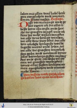 [60v - 61r] Morgengebet mit Ablass.