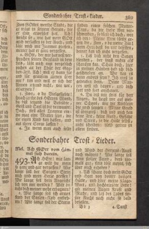 Sonderbahre Trost-Lieder.