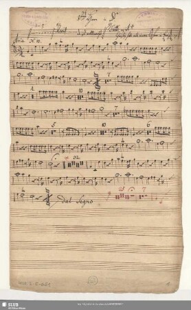 Stimmensatz [Schreiber: Hochmuth, J. G.]