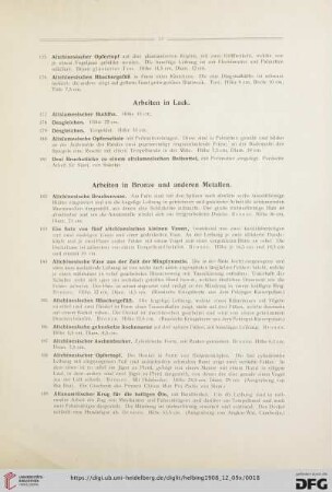 Arbeiten in Lack (Nr. 177-181)