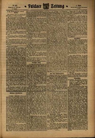 Zweite Ausgabe vom Montag, den 11. Juli 1910.