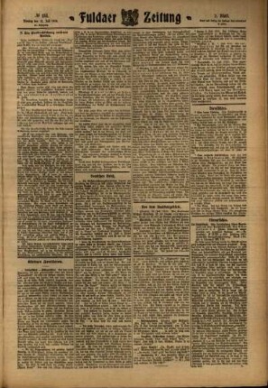 Zweite Ausgabe vom Montag, den 11. Juli 1910.