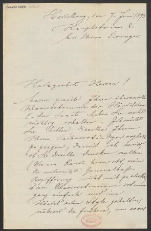 Brief an B. Schott's Söhne : 07.06.1893