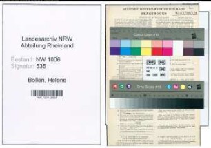Entnazifizierung Helene Bollen , geb. 16.08.1896 ()