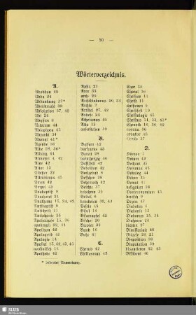 Wörterverzeichnis