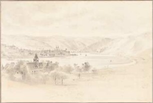 Der Rhein bei Boppard: Perspektivische Ansicht