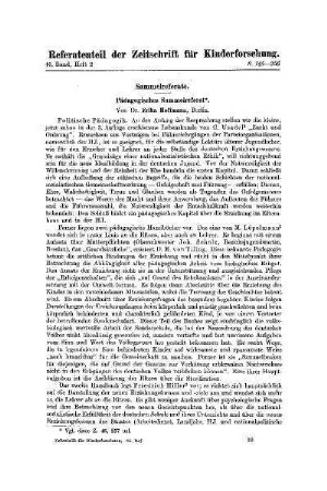 Pädagogisches Sammelreferat : [Sammelreferate]