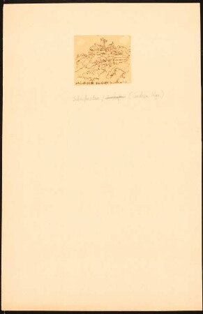 Burg Scharfenstein: Durchzeichnung: Perspektivische Ansicht der Burg vom Tal aus, nach: Über Land und Meer, 1871, S. 52