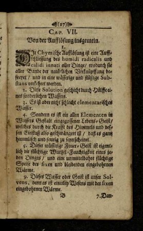 Cap. VII. Von der Aufflösung insgemein