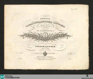 Original Oberösterreicher Ländler für das Pianoforte : 186tes Werk