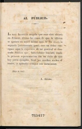 [Dedicatoria] Al público