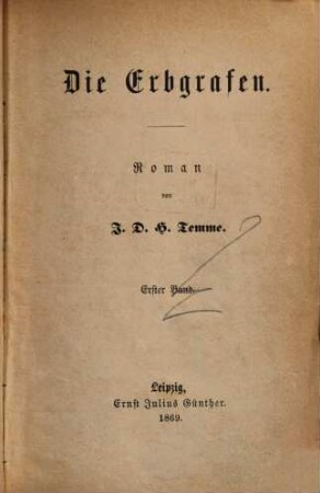 Die Erbgrafen : Roman, 1