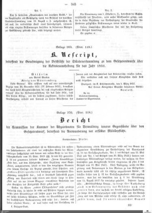 Beilagen zu Protokoll, 118. Sitzung