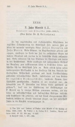 440-460 P. John Morris S. J., Convertit und Historiker (1826-1893)