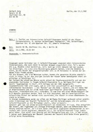 Mieterberatungsbroschüre und Protokolle: Bauliche Selbsthilfe