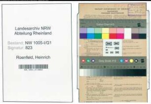 Entnazifizierung Heinrich Roenfeld , geb. 14.09.1891 (Polizist)
