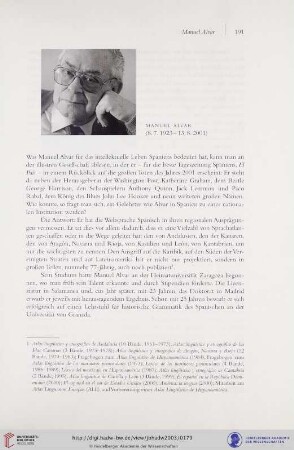 Manuel Alvar (8.7.1923 - 13.8.2001)
