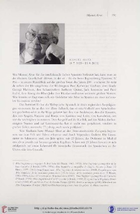 Manuel Alvar (8.7.1923 - 13.8.2001)