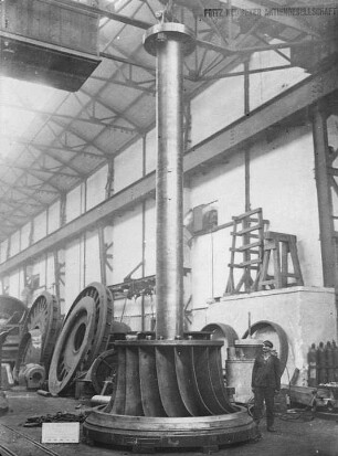 Laufrad mit Hohlwelle für vertikale Einrad-Turbinen, Fritz Neumeyer, München : Technikgeschichte | Maschinenbau | Kraftmaschinen | Wasserkraftmaschinen