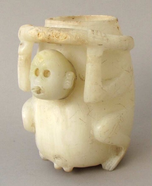 Alabaster figurine vessel