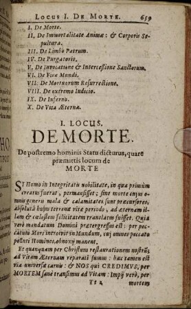 I. Locus. De Morte.
