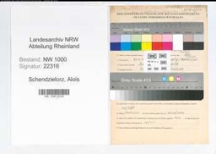Entnazifizierung Alois Schendzielorz, geb. 20.06.1909 (Arbeiter)