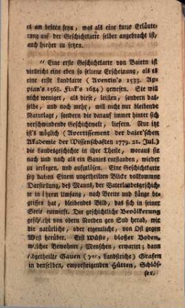 Ankündigung einer baier'schen Geschichtskarte