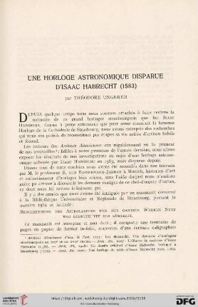 9: Une horloge astronomique disparue d'Isaac Habrecht (1583)
