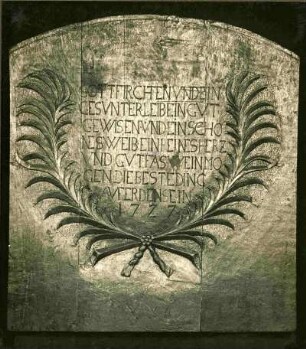 Museum Faßboden mit Inschrift,1727