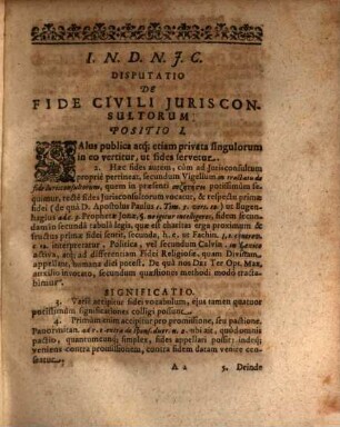 Disp. iur. de fide civili iurisconsultorum