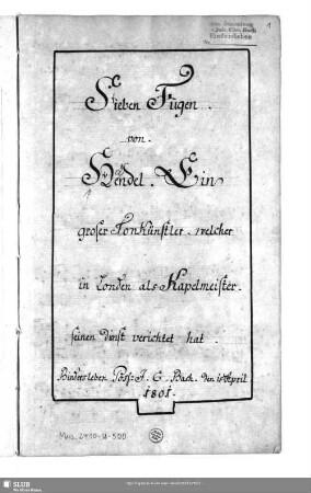 7 Fugues - Mus.2410-U-500 : keyb